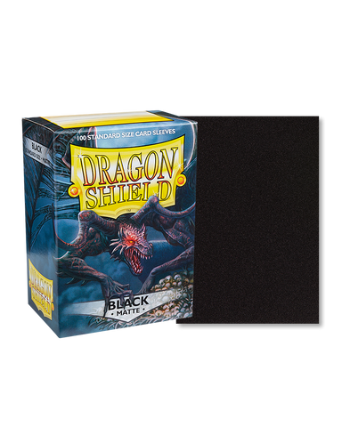  Dragon Shield Sleeves Matte Black 100ct
