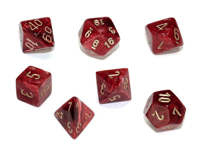  Chessex Polyhedral Set Vortex Burgundy/Gold