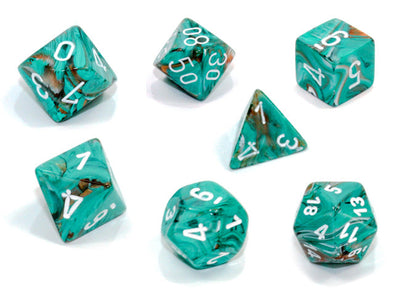  Chessex Polyhedral Set Oxi-Copper/White